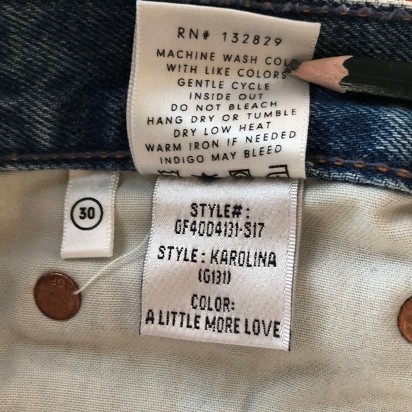 Grlfrnd Karolina jeans destroyed size 30 - Picture 7 of 8